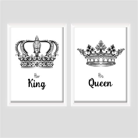 Couple's Prints - Her King. His Queen | Cloud Nine Treasures