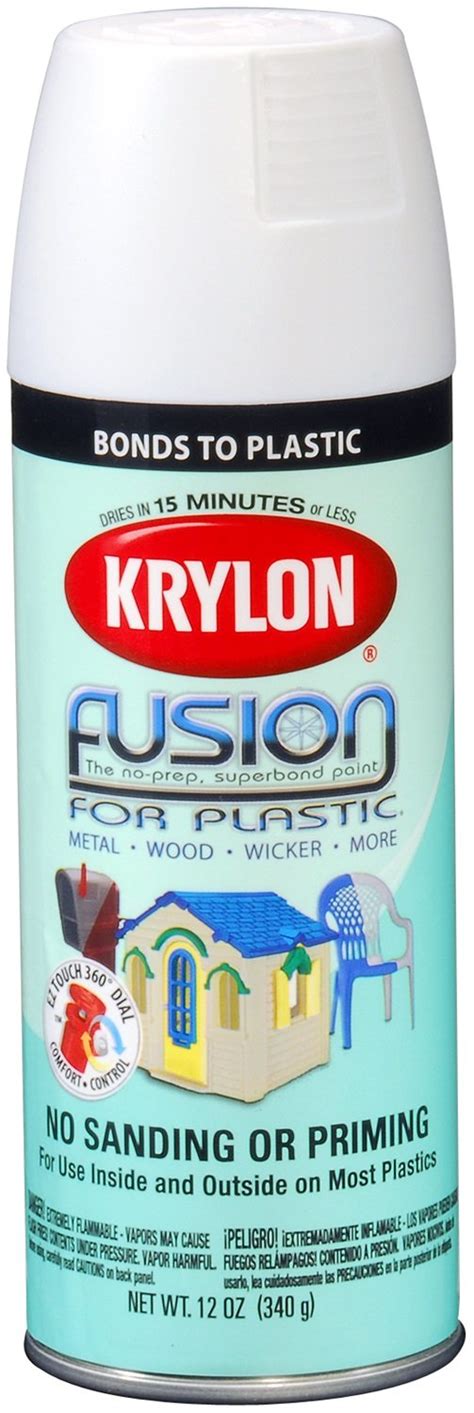 Krylon K02518001 Fusion For Plastic Spray Paint, Flat White, 12 Ounce: Amazon.co.uk: Business ...