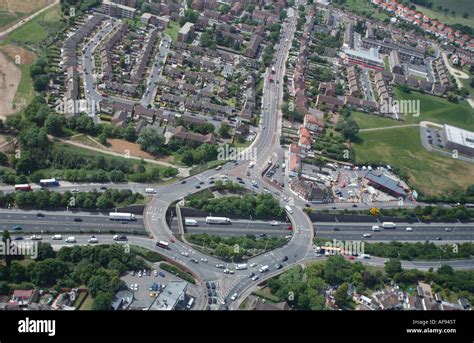 Target Roundabout A40 Motorway Aerial views of West London Stock Photo, Royalty Free Image ...