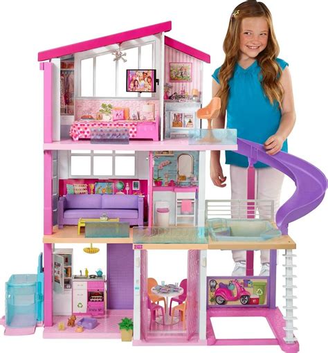 Barbie DreamHouse, Doll House Playset with 70+ Accessories Including ...