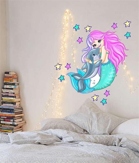 Mermaid wall decal stickers decor mermaid stickers tail wall | Etsy