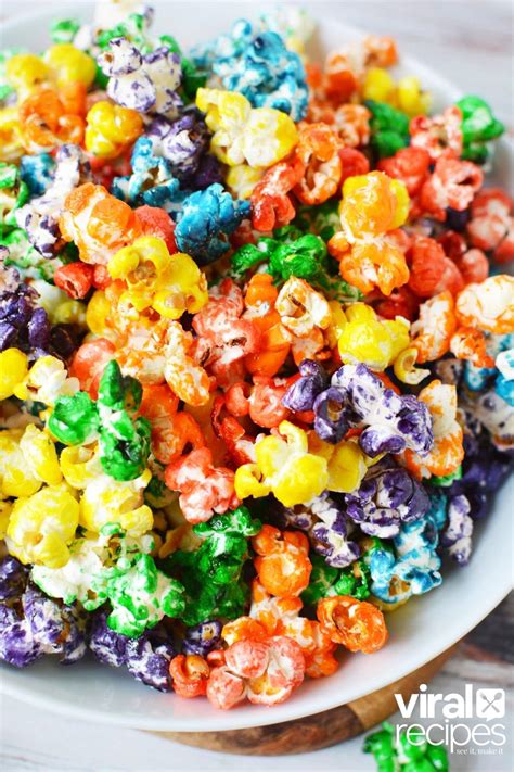 Rainbow Popcorn (TikTok Kettle Corn Recipe) | Salty Side Dish