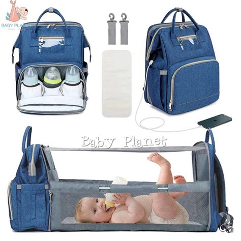 Multi Functional 3 in 1 Baby Travel Crib, Diaper Backpack and Changing ...