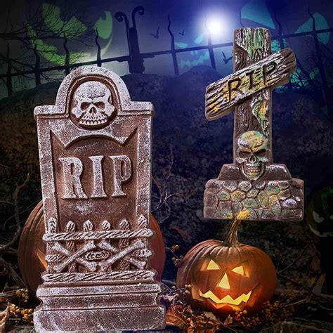 Joyin Halloween Foam RIP Graveyard Tombstones | Best Halloween Decor ...