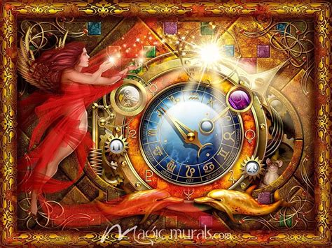 Cosmic Clock Wallpaper Wall Mural by Magic Murals