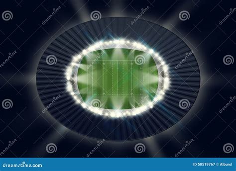 Rugby Stadium Night stock illustration. Illustration of background ...