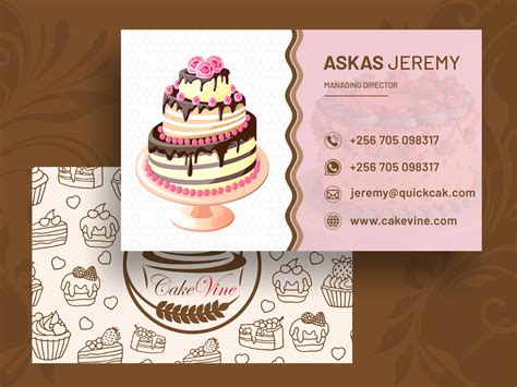 Cake Bakery Business Card Design by Askas Jeremy on Dribbble