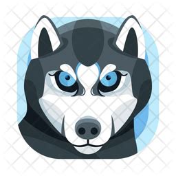 Husky Icon - Download in Flat Style