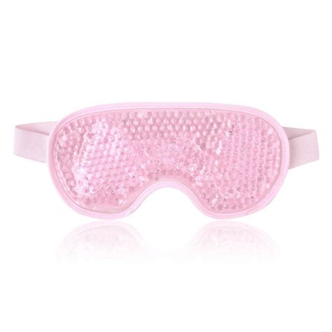 Reusable Eye Mask with Gel Beads for Hot Cold Therapy, Flexible Cold Eye Mask for Swollen Eyes ...