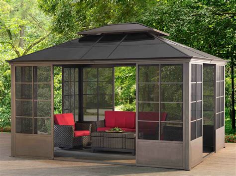 Sunjoy 12 Ft. W x 14 Ft. D Metal Patio Gazebo & Reviews | Wayfair