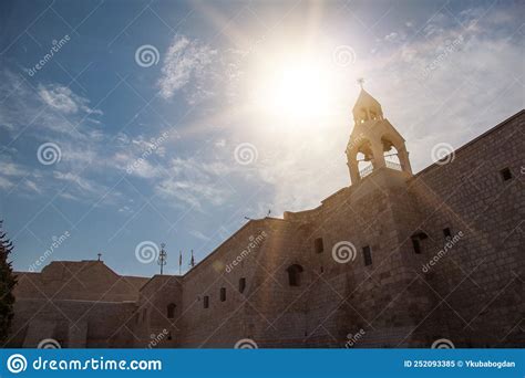 Church Against the Backdrop of the Sun`s Rays. Stock Image - Image of ...