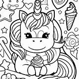 Kawaii Printable Unicorn Coloring Pages Cute My Little 5  sketch template