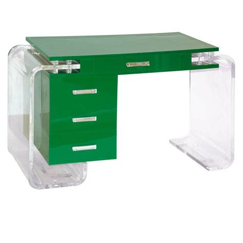 Green and Clear Lucite Desk | Lucite desk, Home decor furniture, Acrylic furniture
