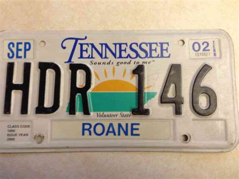 TENNESSEE LICENSE PLATE, circa 2000, QSV-326