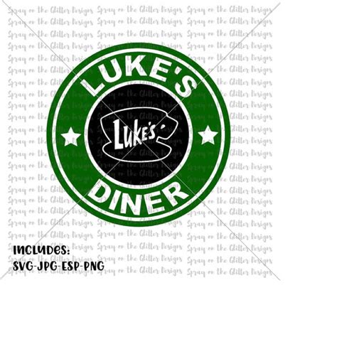 Luke's Diner Coffee Logo SVG PNG JPG - Inspire Uplift