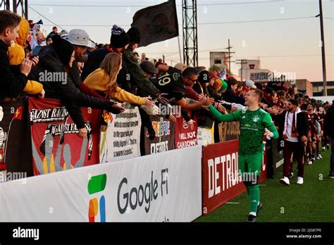 The football players with fans. Detroit City FC, Hamtramck, United States Stock Photo - Alamy