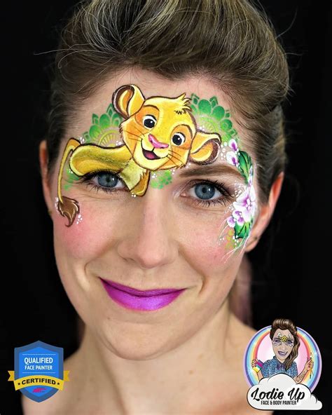 💚💛Cute Baby Simba💛💚 The Lion King @divastencils number 593 . . . . #facepainter #facepainting # ...