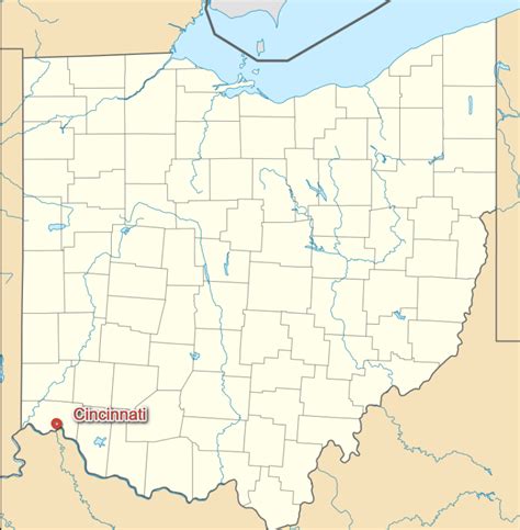 Cincinnati, Ohio Map