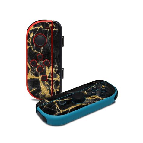 Black Gold Marble Nintendo Switch Joy-Con Controller Skin | iStyles