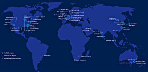 Microsoft Azure Region Map - Image to u