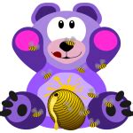 Talking teddy bear vector clip art | Free SVG