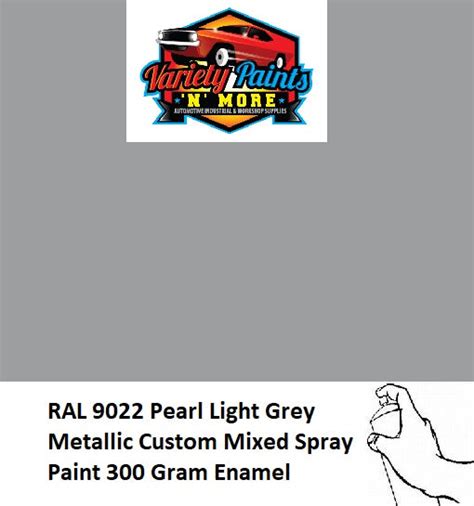 RAL 9022 Pearl Light Grey Metallic Custom Mixed Spray Paint 300 Gram Enamel