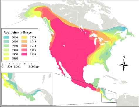 Coyote range expansion by decade, 1900-2016 : r/MapPorn