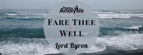 Fare Thee Well by Lord Byron (Poem + Analysis)