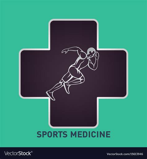 Sports medicine logo icon design Royalty Free Vector Image