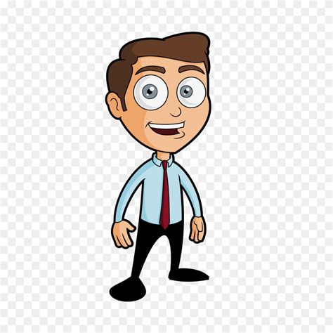 A Humble Cartoon Businessman - Cartoon Person PNG - FlyClipart