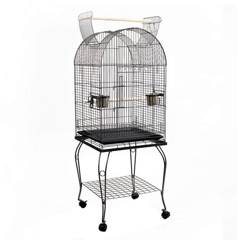 Large Bird Cage Budgie Parrot Aviary with Perch & Stand