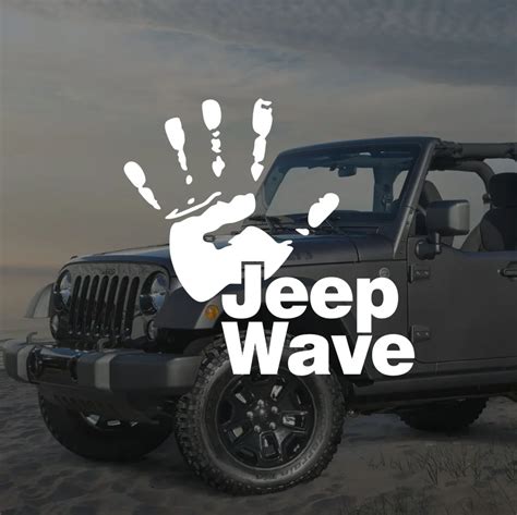 Funny Jeep Wave Hand Vinyl Decal Sticker Car Styling Jeep Talk Car Stickers and Decals for Jeep ...