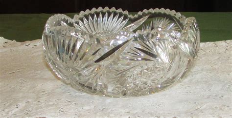 Vintage Crystal cut glass bowl | Collectors Weekly