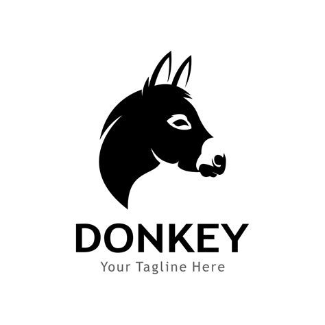 donkey head logo 9514778 Vector Art at Vecteezy