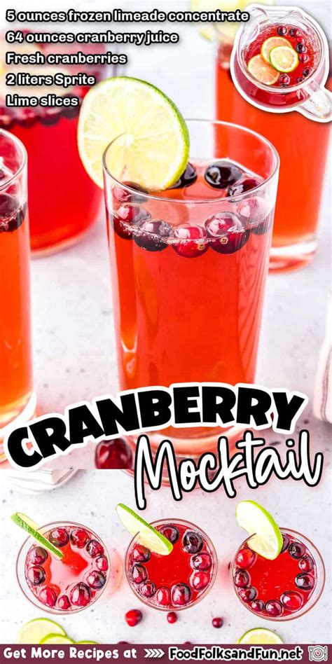 Cranberry Mocktail • Food Folks and Fun