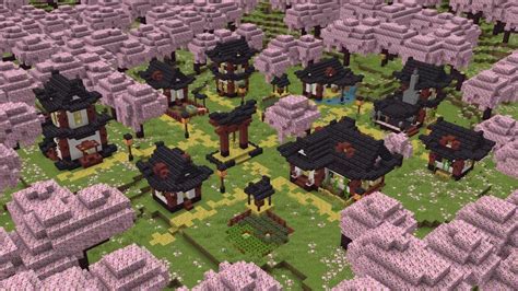 Cherry Blossom Village Minecraft Map