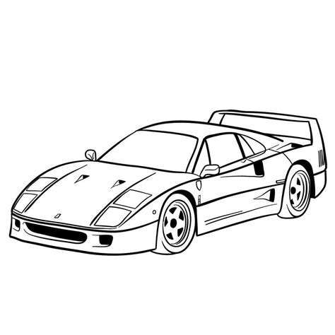 How to Draw Ferrari F40 (1988)