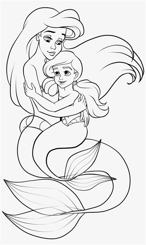 Punk Little Mermaid Coloring Pages With Collection - Melody Little ...