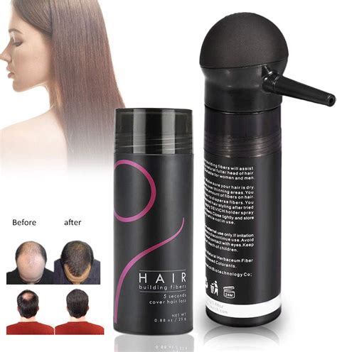 Hair Fibres, Hair Powder 5 Colors Professional Hair Loss Solution Concealer For Thinning Hair ...