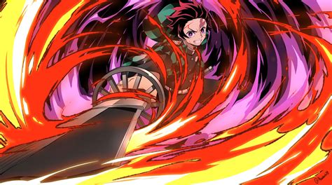 Kimetsu no Yaiba wallpaper, Anime, Demon Slayer, Boy, Katana, Red Hair ...