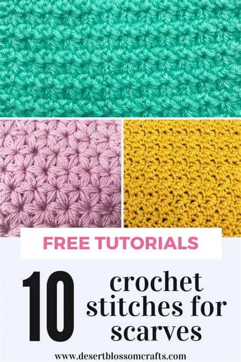 10 Crochet Stitches for Scarves (that AREN'T sc or dc!)