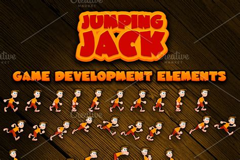 Jumping Jack Game Elements | Custom-Designed Graphic Objects ~ Creative Market