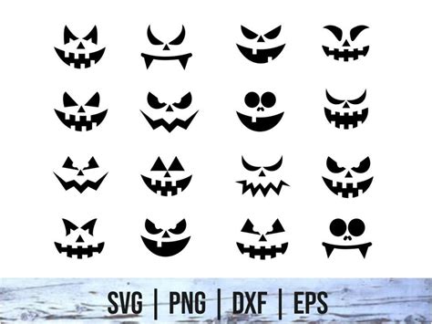 Scary Halloween Pumpkin Faces SVG Bundle | Vectorency