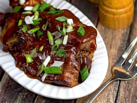 Slow Cooker Brown Sugar Country-Style Pork Ribs - The Midnight Baker