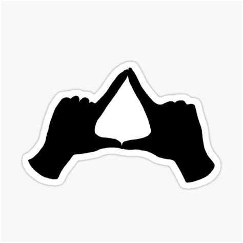 "Delta hand sign black" Sticker by emmakj | Redbubble