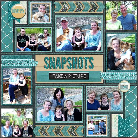 Digital Scrapbook Page, Snapshots, left | Scrapbook pictures, Family scrapbook layouts, Photo ...