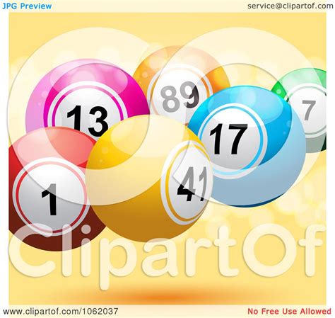 Clipart Lotto Balls On Orange - Royalty Free Vector Illustration by elaineitalia #1062037