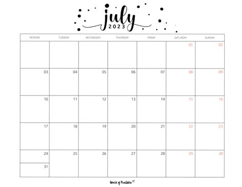 Free Printable July 2023 Calendar - Printable Templates Free