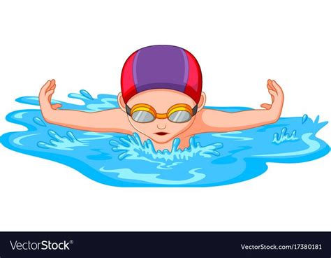 illustration of swimmers during swimming for sport competition ...