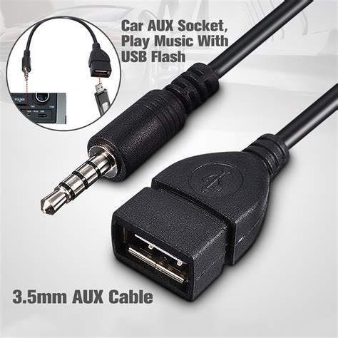 Cables & Adaptors - 3.5mm Male Audio AUX Jack to USB 2.0 Type A Female ...